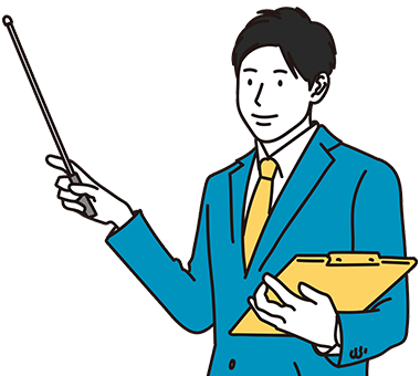 説明する男性